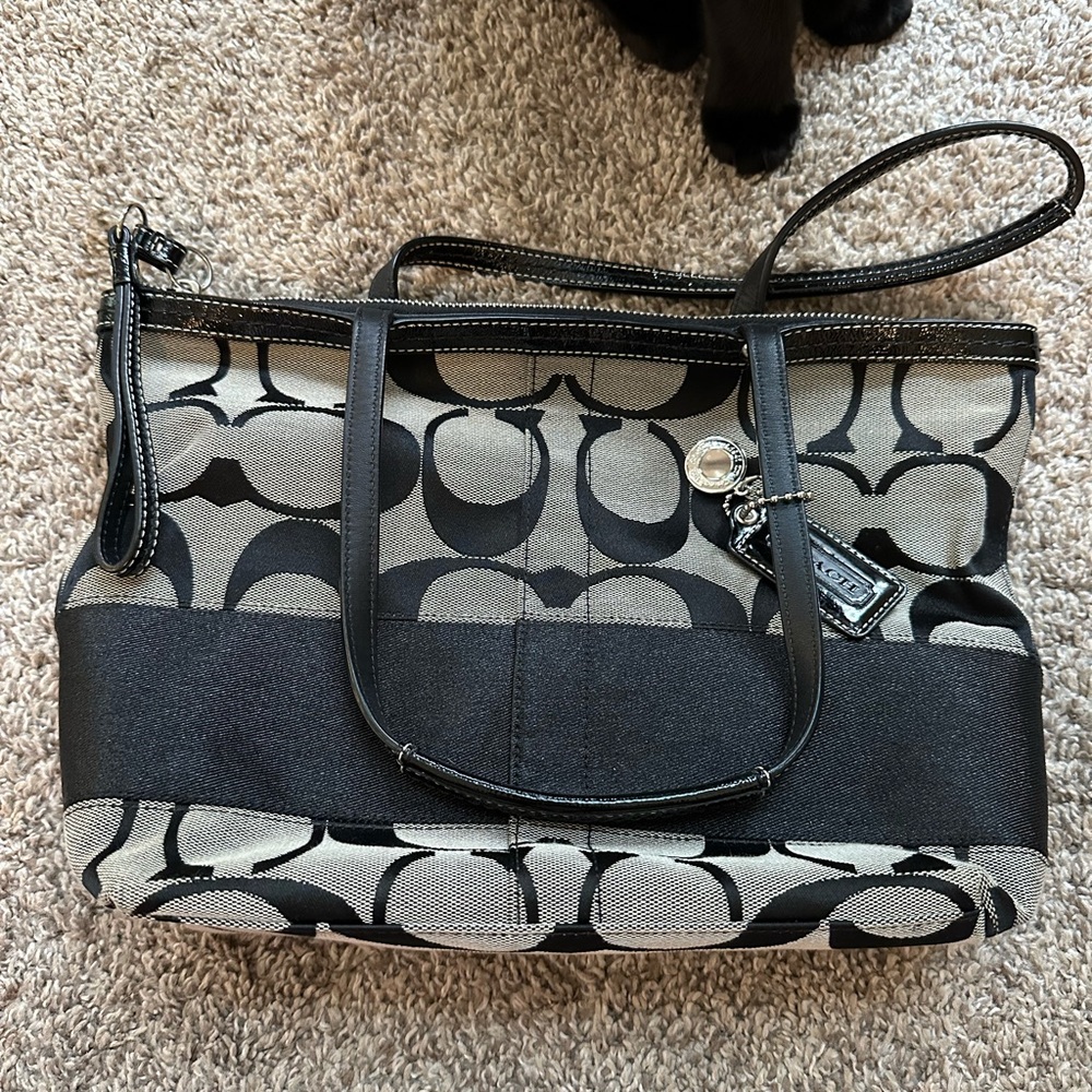 Coach Black and Gray Women's Bag